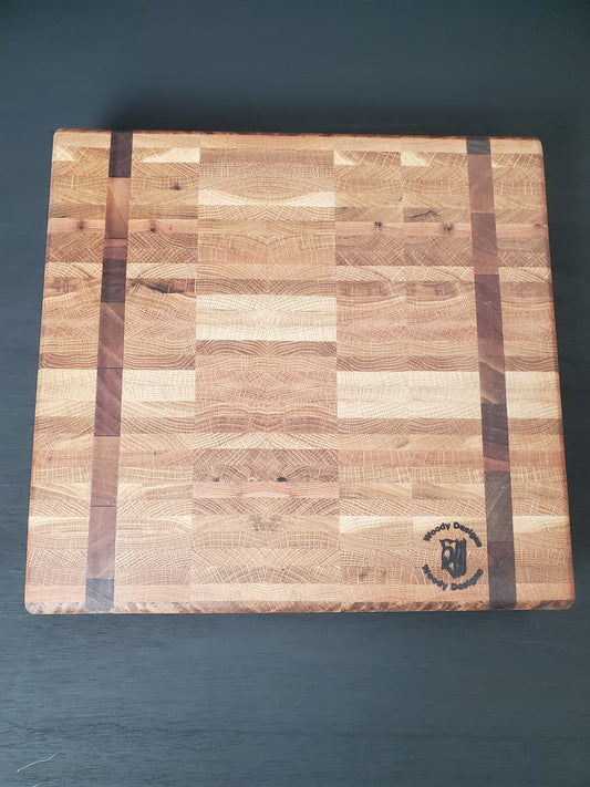 Hardwood End Grain Chopping Board 335mm x 315mm x 47mm